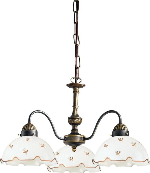 Kolarz 731.83.160 - Luster na reťazi NONNA 3xE27/75W/230V kvety ružové zlato