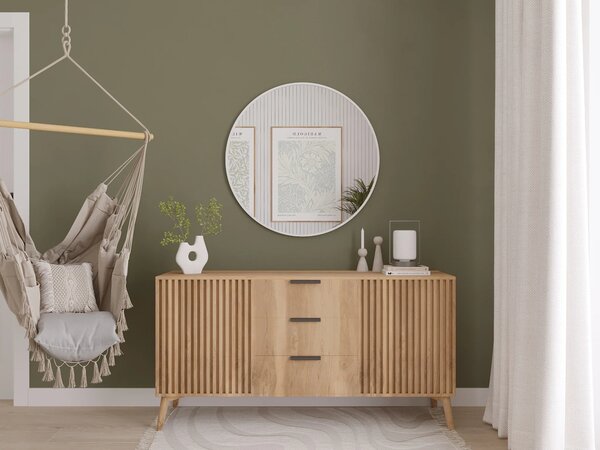 Okrúhle zrkadlo ONYX - biele