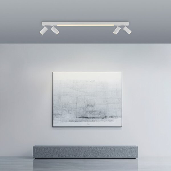 Stropné Lampa PURE, Pure Lines, stmievateľné, Biela, Obývacia izba, Kov, Moderný