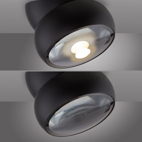 Stropné Lampa PURE, Move, stmievateľné, Čierna, Obývacia izba, Kov, Moderný