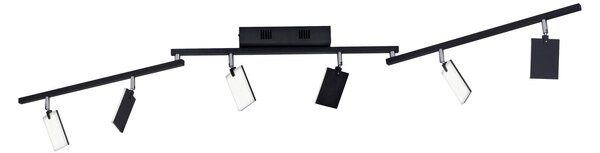 Stropné Lampa PURE, Mira, stmievateľné, Čierna, Obývacia izba, Kov, Moderný