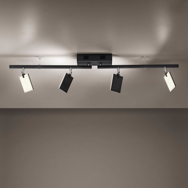 Stropné Lampa PURE, Mira, stmievateľné, Čierna, Obývacia izba, Kov, Moderný