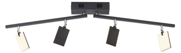 Stropné Lampa PURE, Mira, stmievateľné, Čierna, Obývacia izba, Kov, Moderný