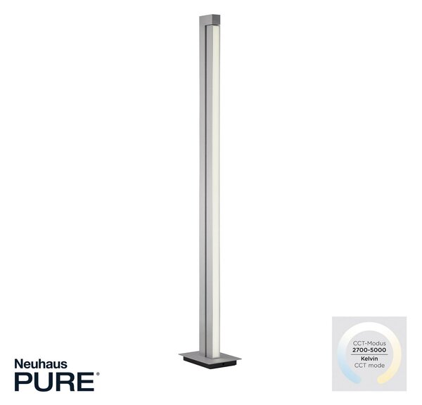 Stojacie Lampa PURE, PURE Lines Floor, stmievateľné, Sivá, Obývacia izba, Kov, Moderný