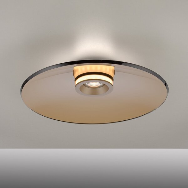 Stropné Lampa PURE, PURE Moon, stmievateľné, Bronzová / Stará Mosadz, Obývacia izba, Sklo, Moderný