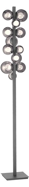 Stojacie Lampa PURE, Popup, stmievateľné, Sivá, Obývacia izba, Hliník, Moderný