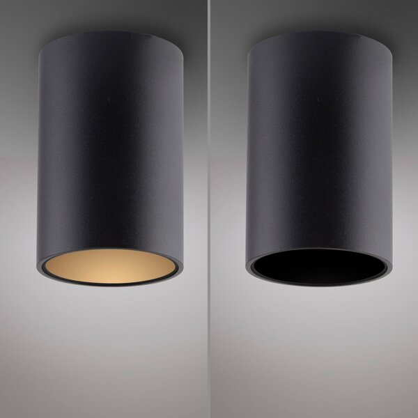 Stropné Lampa PURE, Point, stmievateľné, Čierna, Kúpeľňa, Kov, Moderný