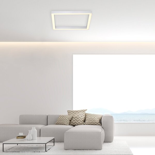 Stropné Lampa PURE, PURE Lines Square, stmievateľné, Metalická, Obývacia izba, Kov, Moderný