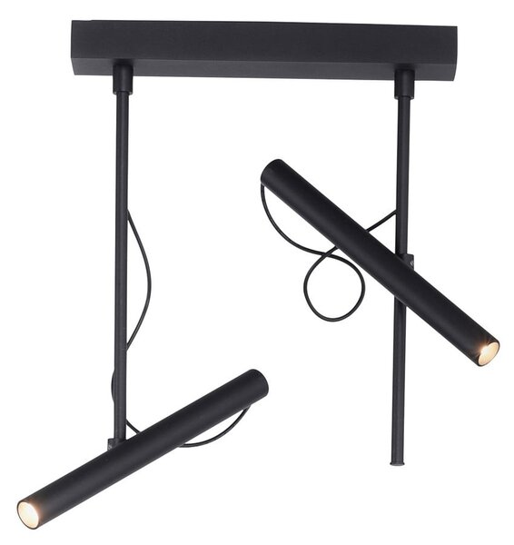 Stropné Lampa PURE, Pure Tutua, stmievateľné, Čierna, Obývacia izba, Kov, Moderný