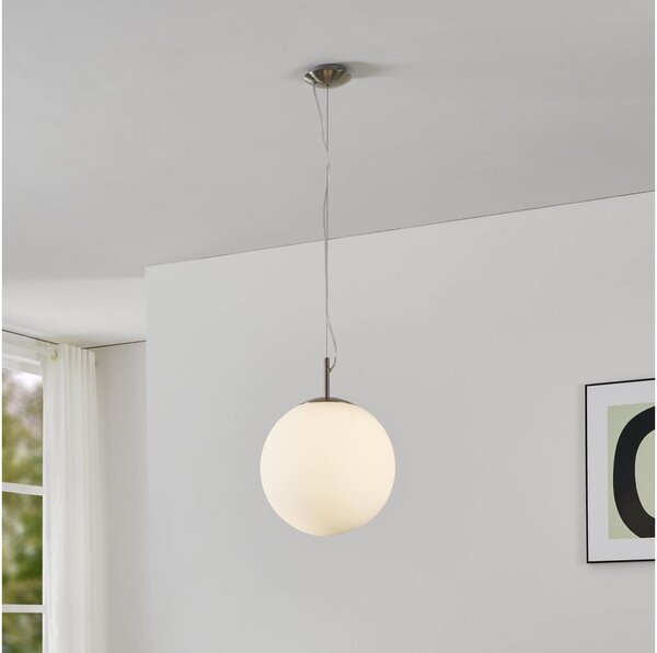 Eglo 63269 - Závesné svietidlo na lanku PIEDALE 1xE27/60W/230V priemer 35 cm matný chróm