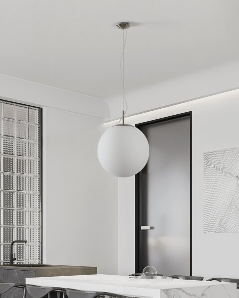 Eglo 63271 - Závesný luster na lanku PIEDALE 1xE27/60W/230V priemer 43 cm matný chróm