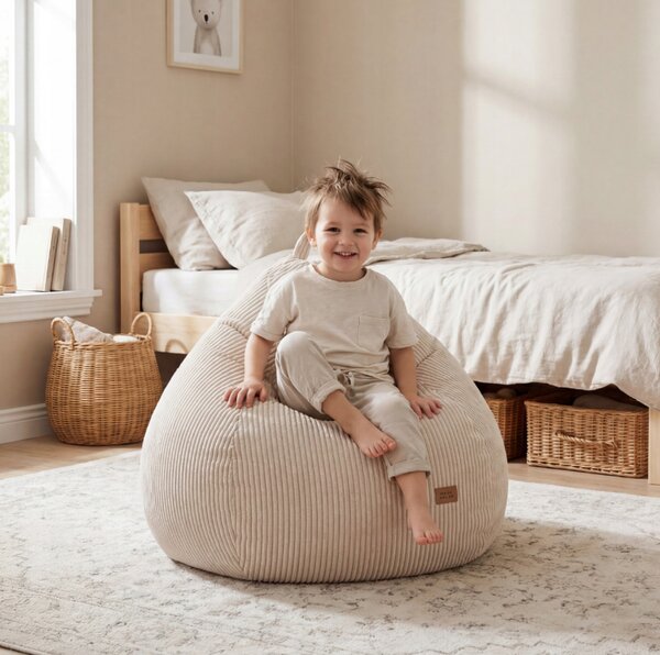 Profitent Menčestrový sedací vak Comfy 1.0 Béžové