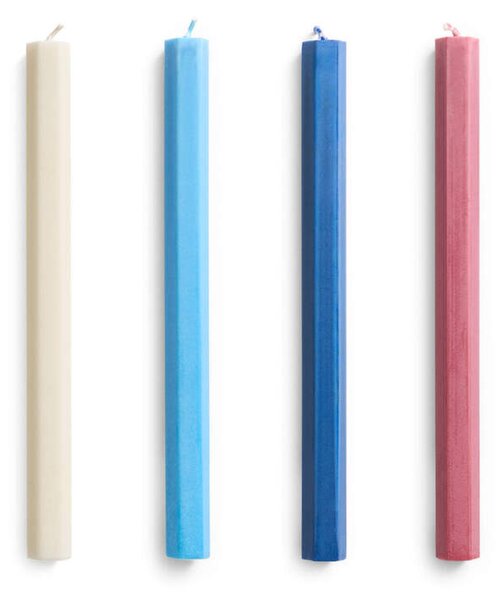 HAY Sviečky Hexagon Candle set 4ks, marine