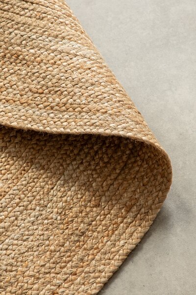 Hanse Home, Kusový koberec Jute Braided 106005 Gold kruh, 100x100 (priemer) kruh, béžová, chodba / predsieň