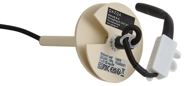 Moderná závesná lampa béžová s integrovanou stropnou doskou - Chuba