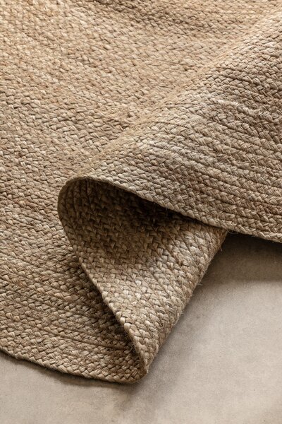 Hanse Home, Kusový koberec Jute Braided 106006 Grey Brown kruh, 100x100 (priemer) kruh, hnedá, chodba / predsieň
