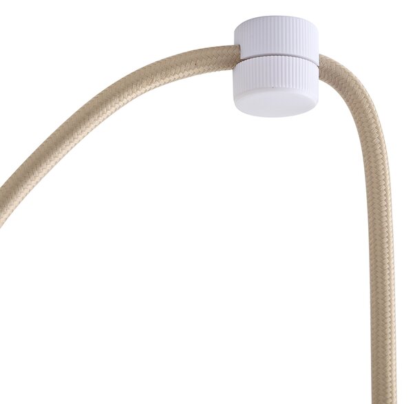 Dizajnová závesná lampa béžová s opálovým sklom 3-svetelná - Tulip