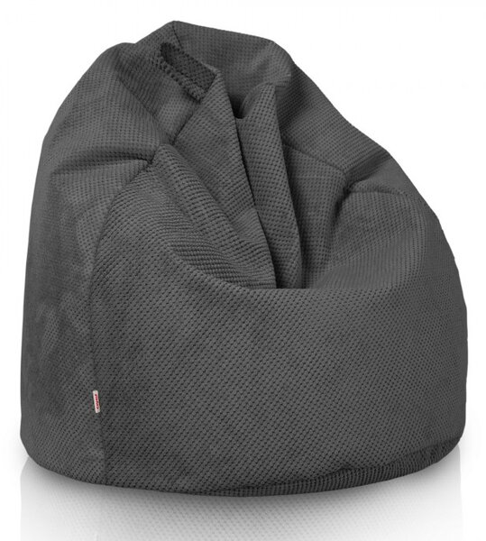 Sedací vak BAG Sako L Plyš Farba: 21. Tm. sivý s bodkami