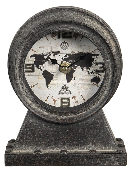 Vintage stolové hodiny The World - 15 * 8 * 19 cm / 1 * AA