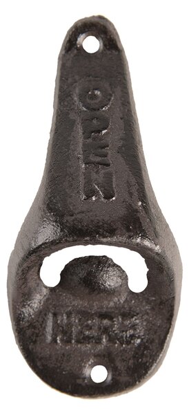 Hnedý kovový nástenný otvárač na fľaše - 10 * 5 * 4 cm