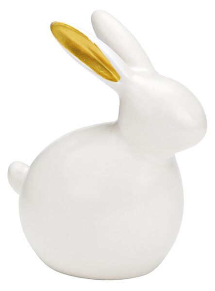 Keramický zajko GILDED BUNNY 14 cm biely
