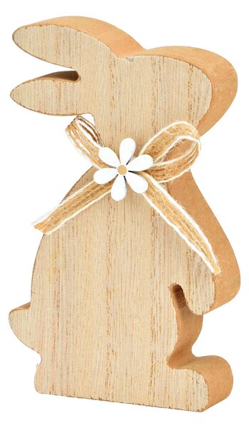 Veľkonočný drevený zajac BOW BUNNY 12 cm