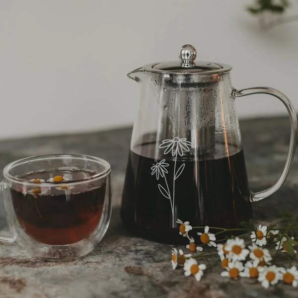 Kanvice na čaj s nerezovým sitkom Daisy 1,2 l