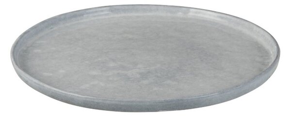 Modrý keramický jedálenský tanier Shiny blue - Ø 28 cm