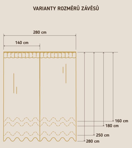 Blackout závesy Elias sivá – 140 × 160 cm (2 ks) - riasiaca stuha