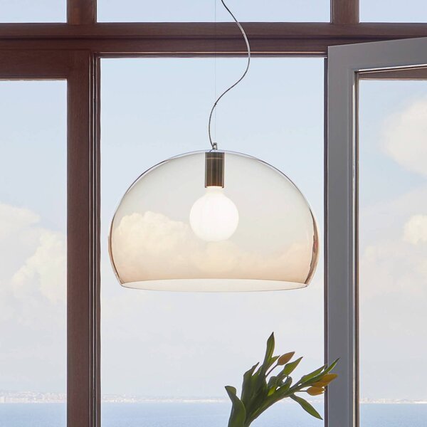 Kartell FL/Y závesné svietidlo, Ø 52 cm, hnedá, Hnedá / hrdzavá, Obývacia izba / jedáleň, Plast, Dizajn, Závesné svietidlo