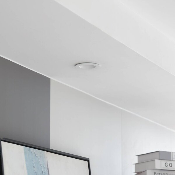 LED stropné svietidlo Arcchio Aryx, biele, 3 000 K, Biela / opálová, Obývacia izba / jedáleň, Hliník, Moderný, Zapustené stropné svietidlo