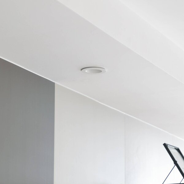 LED stropné svietidlo Arcchio Aryx, biele, 2 700 K, Biela / opálová, Obývacia izba / jedáleň, Hliník, Moderný, Zapustené stropné svietidlo