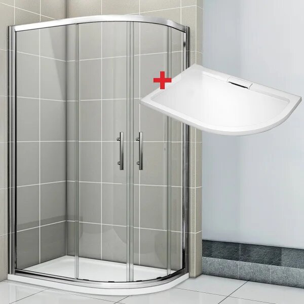 NATALI HARD 90x80 Clear Ľavý Sprchovací kút asymetrický