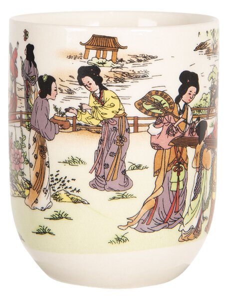 Kalíšok na čaj s japonskými motívmi - ∅ 6 * 8 cm / 0,1l