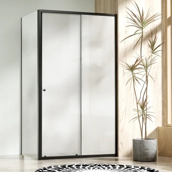 NICOL COMBI Black 90x70 grape Sprchovací kút s posuvnými dverami