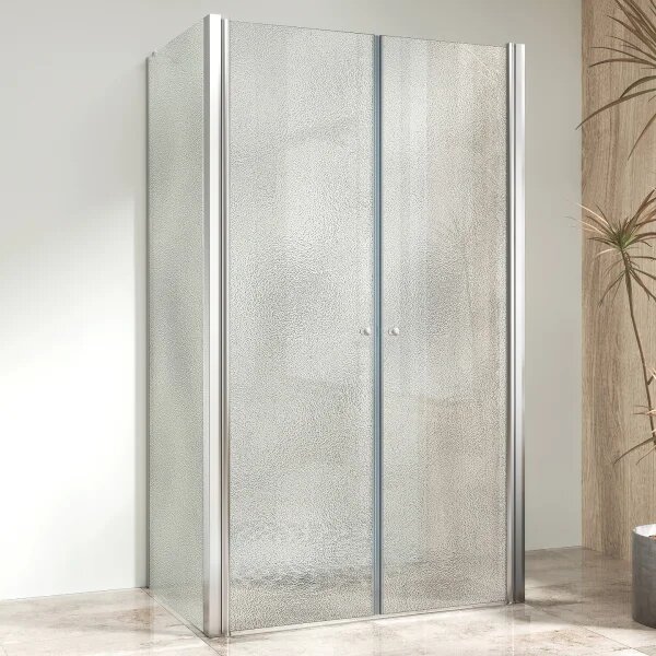 BETA COMBI II Chróm 80x80x80 Grape Sprchovací kút nástenný