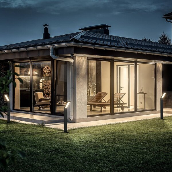 LED solárne zemné svetlo 3796015, čierna farba, plast,, Čierna, Hliník, Moderný, Vonkajše bodové svietidlo / bodateľné do zeme