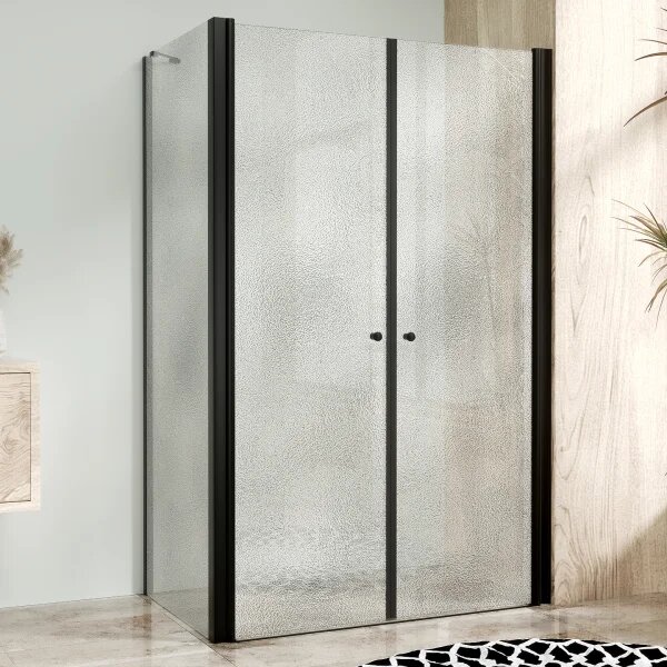 BETA COMBI Black 90x80 Grape Obdĺžnikový sprchovací kút bez vaničky