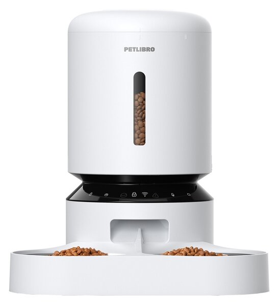 Dávkovač krmiva Petlibro Granary s dvojitou miskou, Wi-Fi, 5 l (biely)