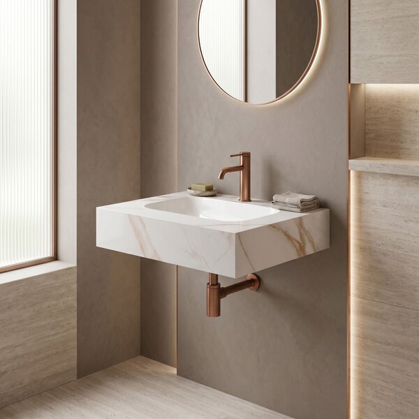 Nástenné umývadlo REA Aresa Grey Gold 60