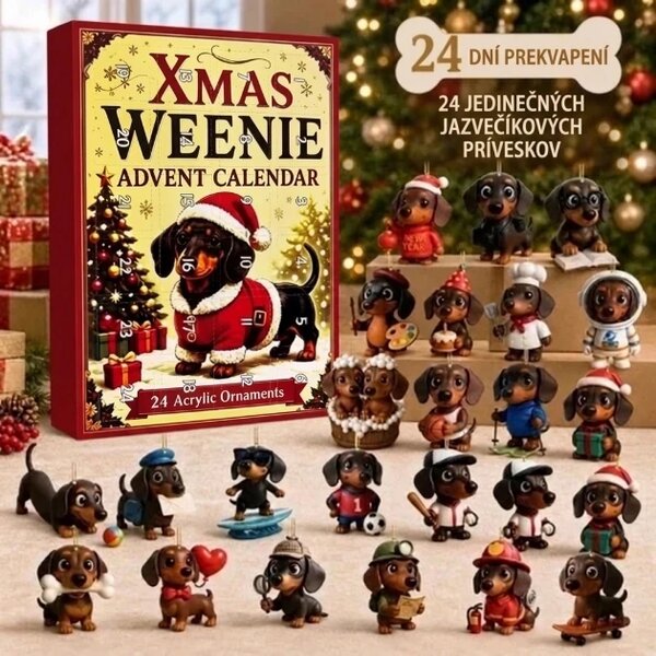 Dachsxmas™ Jazvečík 24-dňový Adventný Kalendár