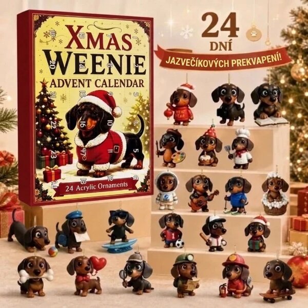 Dachsxmas™ Jazvečík 24-dňový Adventný Kalendár