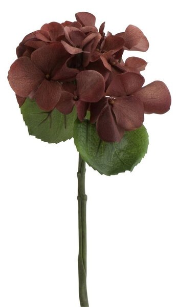 Hnedá dekoračné kvetina Hortenzia - 12 * 32 cm