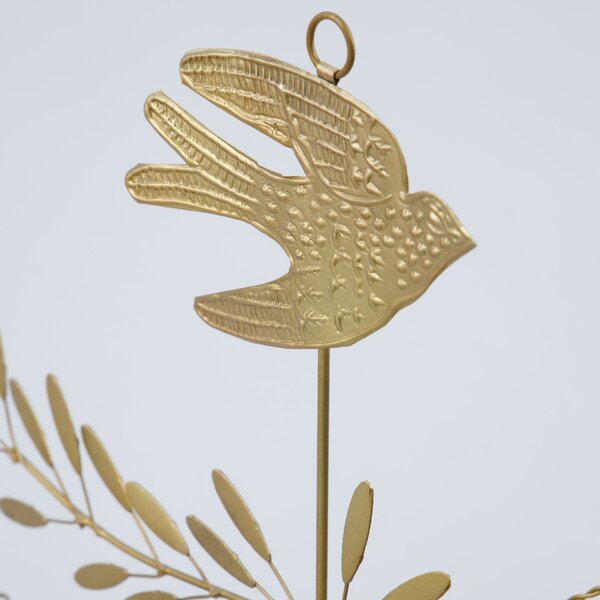 Závesná vianočná dekorácia Mobile Bird Brass