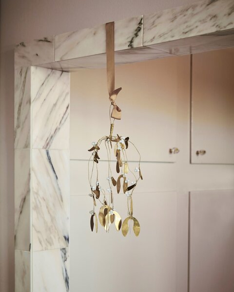 Závesné kovové imelo Brass 37 cm