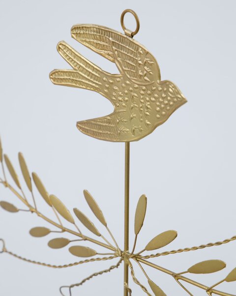 Závesná vianočná dekorácia Mobile Bird Brass
