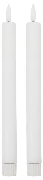 Vosková LED sviečka White 24,5 cm – set 2 ks