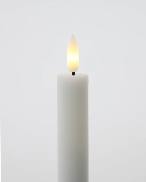 Vosková LED sviečka White 24,5 cm – set 2 ks