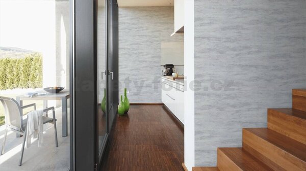 Vliesové tapety na stenu Attractive2 39041-3, rozmer 10,05 m x 0,53 m, strieborná stierka na sivom podklade, A.S. Création