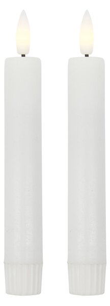 Vosková LED sviečka White 16 cm – set 2 ks